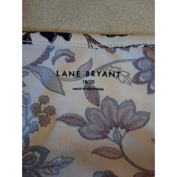 Lane Bryant Shirt 18/20 Soft Cozy Floral Square Neck Top 3/4 Sleeve Blouse - Picture 8 of 13